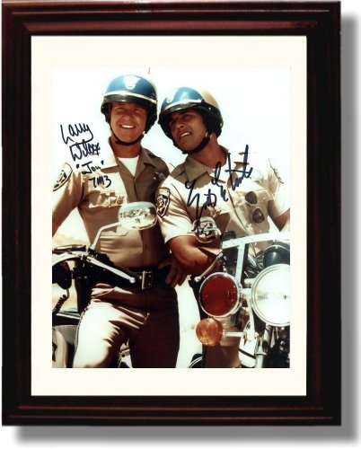 8x10 Framed Chips Autograph Promo Print - Ponch and Jon Framed Print - Television FSP - Framed   