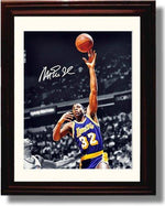 Unframed Magic Johnson Autograph Promo Print - Baby Sky Hook Unframed Print - Pro Basketball FSP - Unframed   