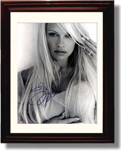 Unframed Pamela Anderson Autograph Promo Print - Portrait Black and White Unframed Print - Television FSP - Unframed   