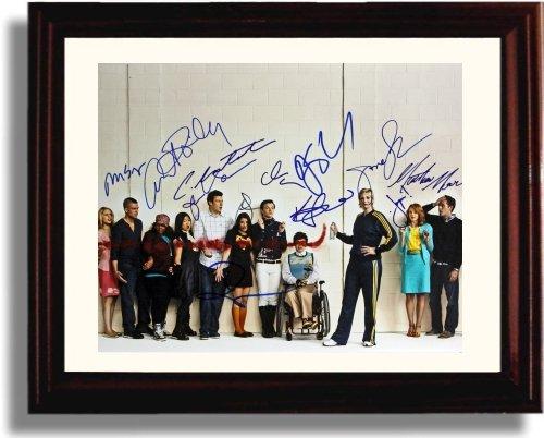 8x10 Framed Glee Autograph Promo Print - Glee Cast Framed Print - Television FSP - Framed   