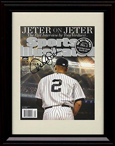 Framed 8x10 Derek Jeter SI Autograph Replica Print - Retirement Classic Framed Print - Baseball FSP - Framed   