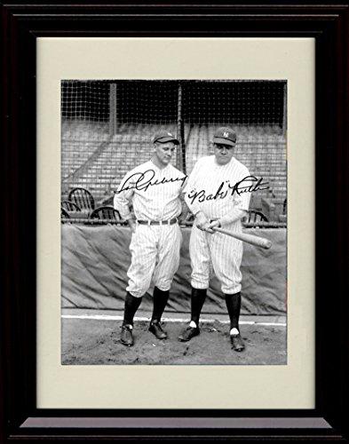 Unframed Lou Gehrig and Babe Ruth Autograph Replica Print Unframed Print - Baseball FSP - Unframed   