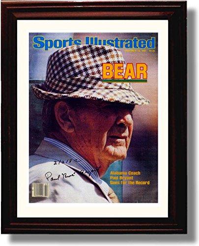 Unframed Alabama Football "Bear" Coach Paul Bryant 1981 SI Autograph Promo Print Unframed Print - College Football FSP - Unframed   