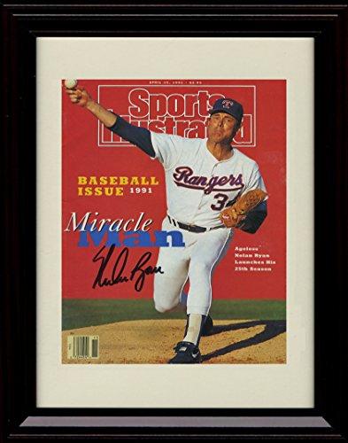Framed 8x10 Nolan Ryan SI Autograph Replica Print - Miracle Man Framed Print - Baseball FSP - Framed   