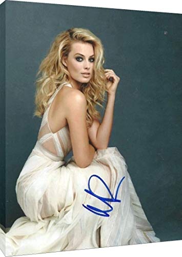 Metal Wall Art:  Margot Robbie Autograph Print Metal - Movies FSP - Metal   