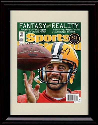 16x20 Framed Aaron Rodgers - Green Bay PackersSI Autograph Promo Print - 2013 Pre Season Gallery Print - Pro Football FSP - Gallery Framed   