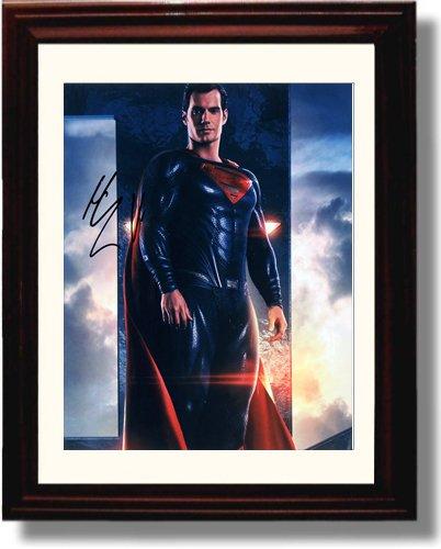 8x10 Framed Henry Cavill Autograph Promo Print - Justice League Framed Print - Movies FSP - Framed   