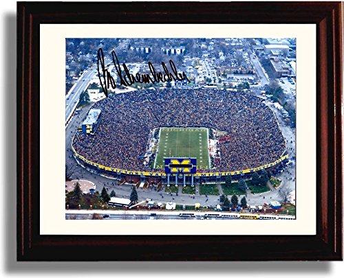 Framed 8x10 Michigan Wolverines "The Big House" Bo Schembechler Autograph Promo Print Framed Print - College Football FSP - Framed   