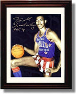 Unframed Wilt Chamberlain Autograph Promo Print - Harlem Globetrotters Unframed Print - Pro Basketball FSP - Unframed   