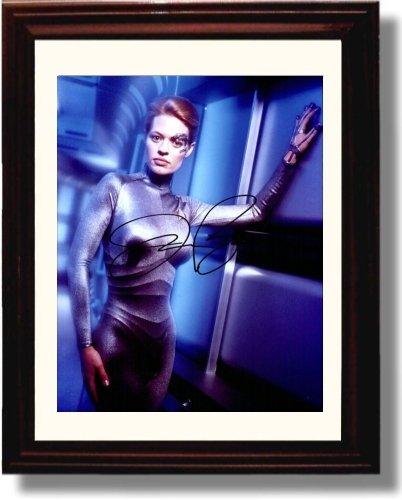 8x10 Framed Star Trek Voyager Autograph Promo Print - Jeri Ryan Framed Print - Television FSP - Framed   