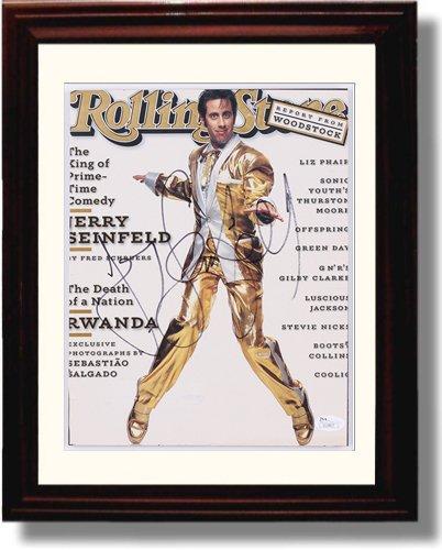 8x10 Framed Jerry Seinfeld Autograph Promo Print - Rolling Stone Cover Framed Print - Television FSP - Framed   