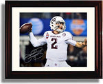 Framed 8x10 Johnny Manziel "In The Pocket" Texas A&M Aggies Autograph Photo - Heisman! Framed Print - College Football FSP - Framed   