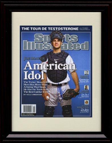 Framed 8x10 Joe Mauer SI Autograph Replica Print - American Idol Framed Print - Baseball FSP - Framed   