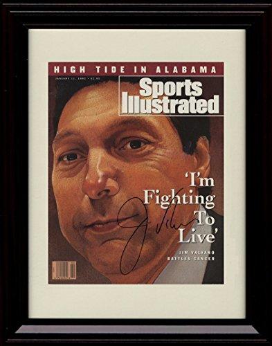 Framed 8x10 Jim Valvano Jimmy V SI Autograph Promo Print - NC State Wolfpack Framed Print - College Basketball FSP - Framed   