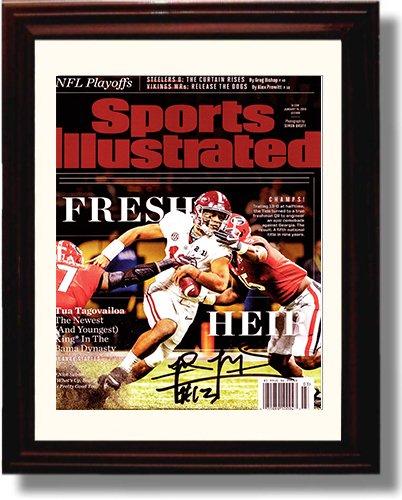 Framed 8x10 Alabama Quarterback Tua Tagovailoa - Fresh Heir - SI Autograph Promo Print Framed Print - College Football FSP - Framed   