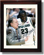 Unframed Tom Izzo and Draymond Green Autograph Promo Print - Michigan State Spartans Unframed Print - College Basketball FSP - Unframed   