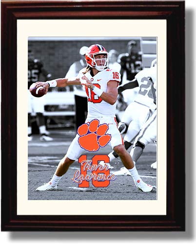 Unframed Trevor Lawrence - Clemson Tigers Quarterback - Tiger Paw Photo - National Champs! Unframed Print - College Football FSP - Unframed   