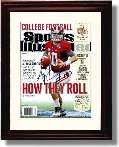 Framed 8x10 Alabama Football 2012 SI Preview A. J. McCarron Autograph Photo Framed Print - College Football FSP - Framed   