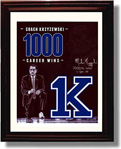 Framed 8x10 Duke Blue Devils Coach Krzyzewski Commemorative Autograph Promo Print Framed Print - College Basketball FSP - Framed   