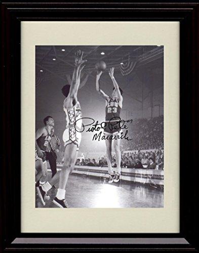 Unframed Pete Maravich LSU Tigers Autograph Promo Print - Pistol Pete Unframed Print - College Basketball FSP - Unframed   