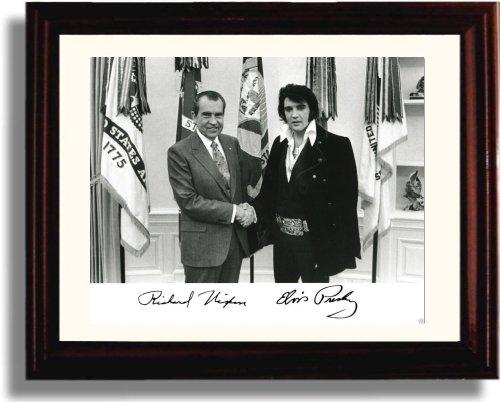 Unframed Elvis Presley and Richard Nixon Autograph Promo Print Unframed Print - History FSP - Unframed   