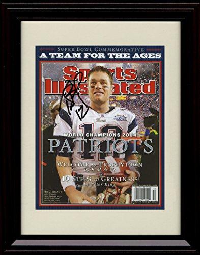 Unframed Tom Brady - New England Patriots SI Autograph Promo Print - 2004 Champs! Unframed Print - Pro Football FSP - Unframed   