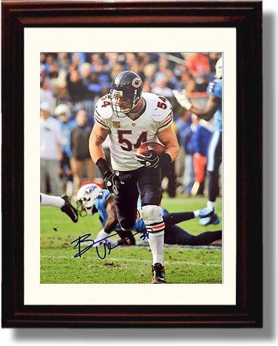 8x10 Framed Brian Urlacher - Chicago Bears Autograph Promo Print Framed Print - Pro Football FSP - Framed   