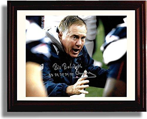 8x10 Framed Coach Bill Belichick - New England Patriots "Super Bowl List" Autograph Promo Print Framed Print - Pro Football FSP - Framed   