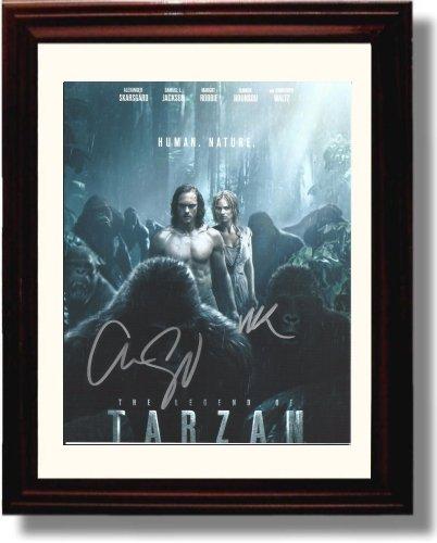 8x10 Framed Alexander Skarsgard and Margot Robbie Autograph Promo Print - Tarzan Framed Print - Movies FSP - Framed   