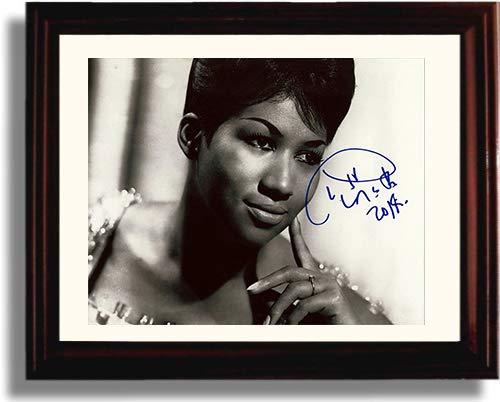 Unframed Aretha Franklin Autograph Promo Print - Landscape B&W Unframed Print - Music FSP - Unframed   