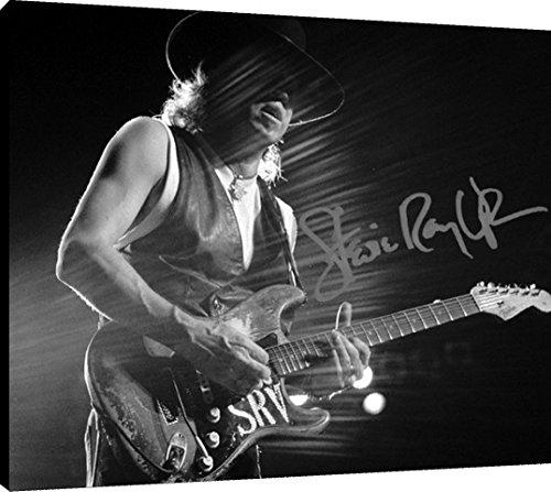 Metal Wall Art:   Stevie Ray Vaughn - B&W Classic - Autograph Print Metal - Music FSP - Metal   