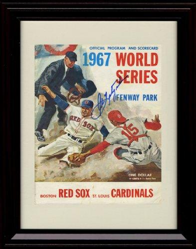 Framed 8x10 Carl Yastrzemski Autograph Replica Print - 1967 World Series Program Framed Print - Baseball FSP - Framed   