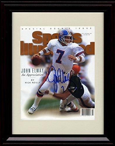 8x10 Framed John Elway SI Autograph Promo Print Framed Print - Pro Football FSP - Framed   